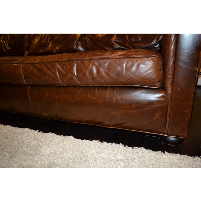 Restoration Hardware Original Lancaster Leather 112" Sofa ...