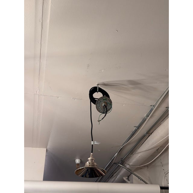 Design Plus Gallery presents the 20th C. Factory Filament Metal Filament Shade Pendant from Restoration Hardware. This...