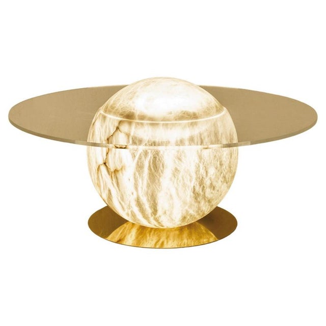 Small Solaris Floor Lamp by United Alabaster For Sale - Image 6 of 6