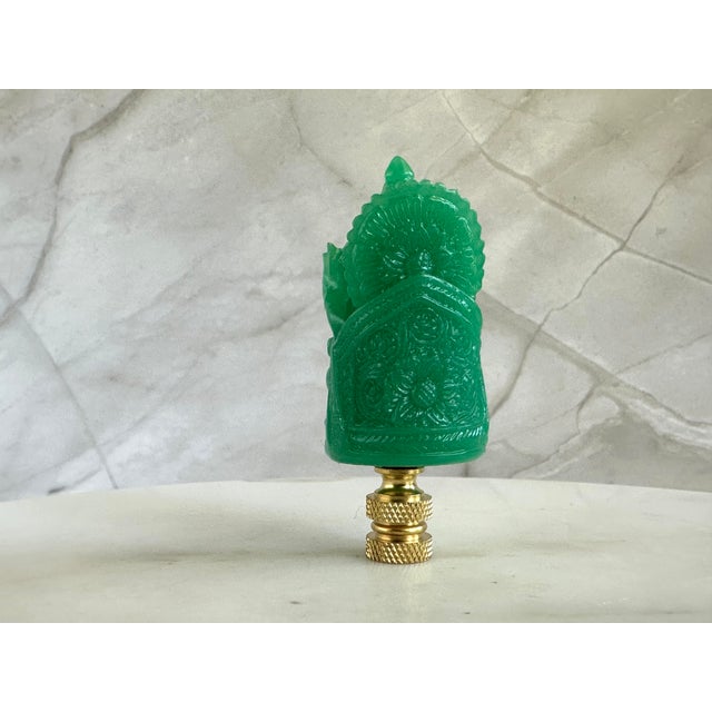 Ganesha Lamp Finial on Brass Hardware For Sale - Image 4 of 6