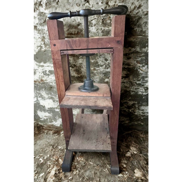 Antique Standing Bookbinder’s Press — h.c. Hilf Cigar Co. Wood For Sale - Image 9 of 12