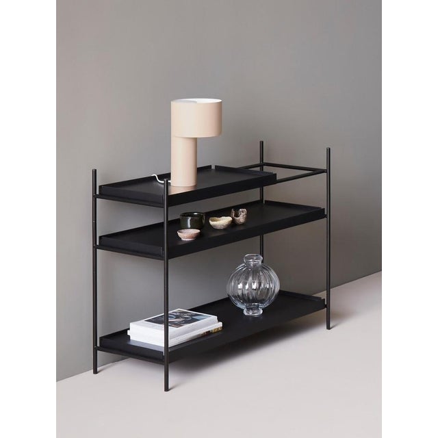 Low Oak and Black Tray Shelf Ii by Hanne Willmann For Sale - Image 13 of 14