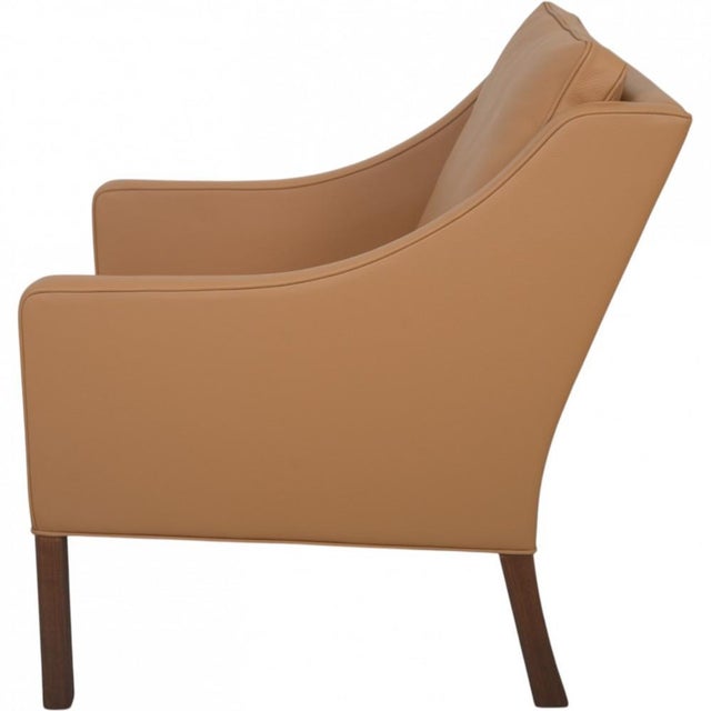 2207 Chair in Beige Leather by Børge Mogensen, 1990s For Sale - Image 14 of 18