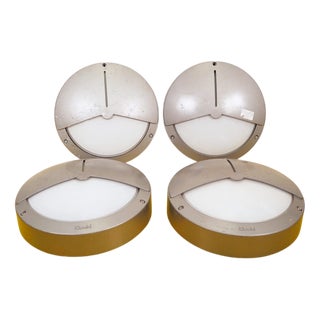 Metal and Glass Wall Lamps from Guzzini, Set of 4 For Sale