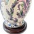 1970s Ornate Floral Ceramic Urn Table Lamps With Carved Wood Bases - a Pair For Sale - Image 11 of 13