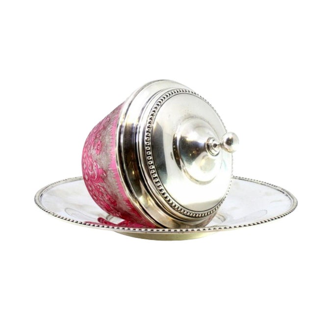 Silver Candy Box with Pearlescent Silver Plate For Sale - Image 8 of 8