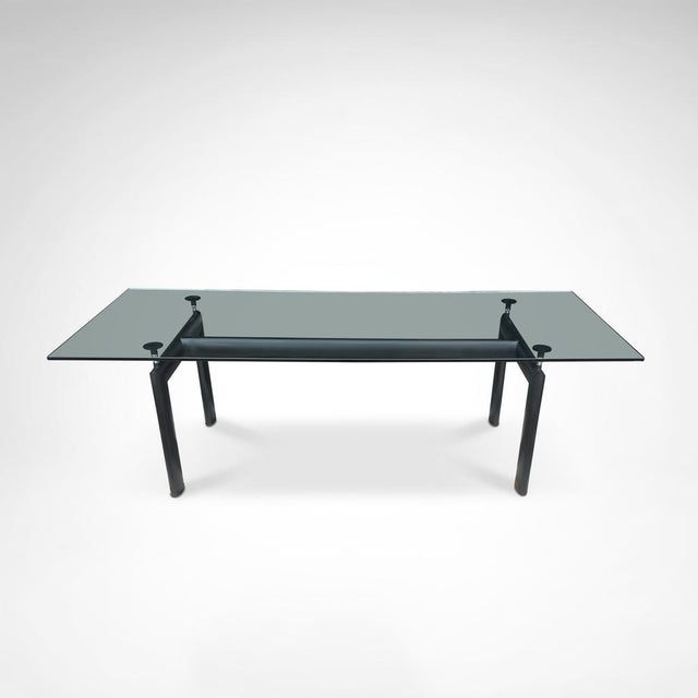 Lc6 glass and metal dining table by le corbusier et al. For cassina 1990s a quintessential mid-century modern icon, the...