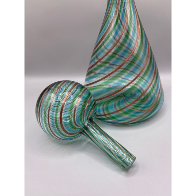 Pair of Murano Style Glass After Barovier Toso Spira Aurata Decanter Vase For Sale - Image 10 of 10