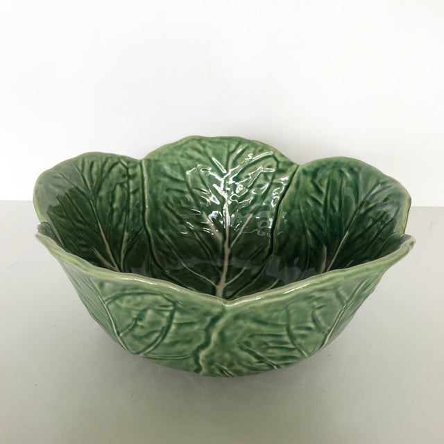 Vintage Bordallo Pinheiro Green Cabbage Salad Bowl Chairish