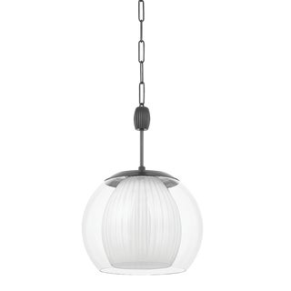 Hudson Valley Lighting Clementon 17 in. 1 Light Pendant in Distressed Bronze Finish For Sale