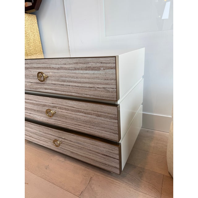 Stone Gray BedRock Nightstand For Sale - Image 8 of 13