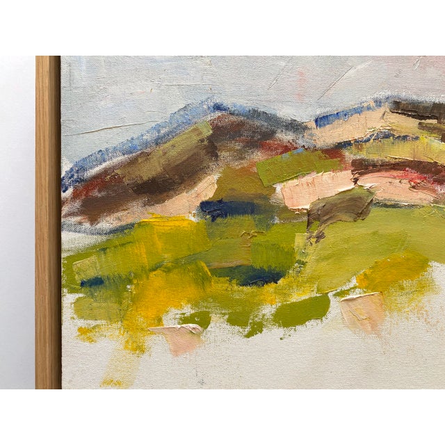 Wood Jim Lyons Contemporary Provincetown " Dunes Landscape " Abstract Expressionist Framed Original en Plein Air Oil Painting For Sale - Image 7 of 18