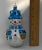 Vintage Glass Snowman Ornament Christmas Tree Handpainted Holiday For Sale - Image 9 of 12