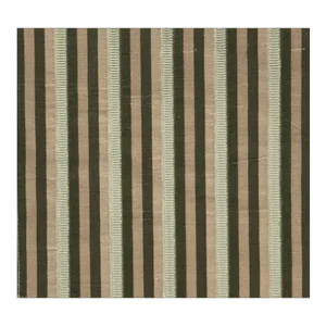25 Yards Modern Nancy Corzine Valentine Silk Stripe Cut Velvet Fabric - Endive