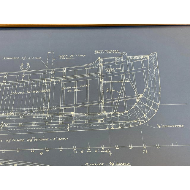 American Motor Lifeboat Blueprint by George Lawley Shipyard For Sale - Image 3 of 12