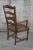 Mid 20th Century Mid 20th Century Vintage Oak Country French Farmhouse Ladder Back Upholstered Dining Arm Chairs - Set of 4 For Sale - Image 5 of 12
