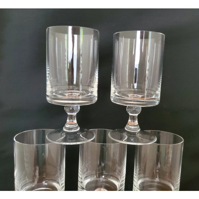 Modern Antique Rosenthal Crystal Wine/Juice Glasses- Set of 9 For Sale - Image 3 of 7