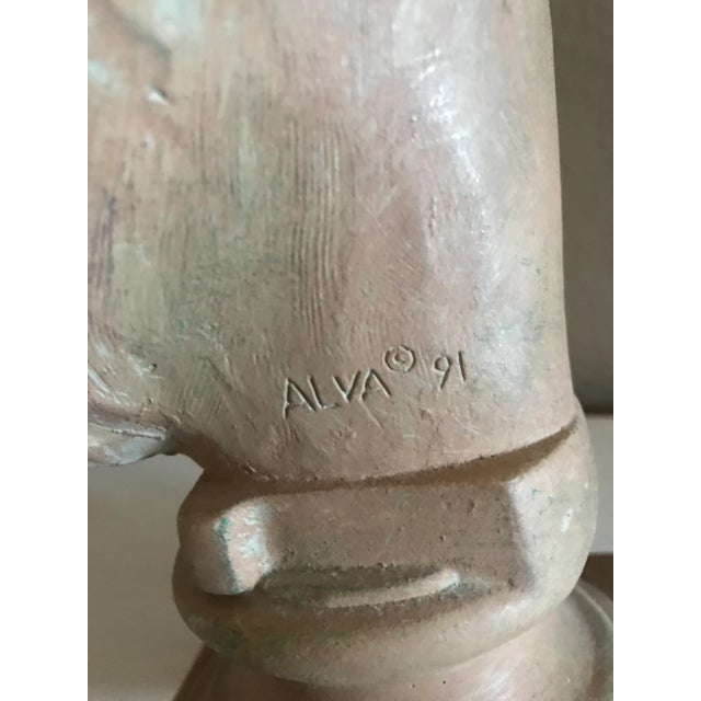 1991 Alva Studio Victorian Woman Sculpture For Sale - Image 10 of 13