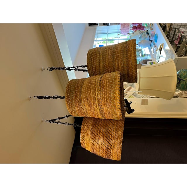 Set of 3 Patag Woven Lanterns, Can be sold separately. Sizes vary. Small- $250.00 Medium- $350.00 Large-$400.00.