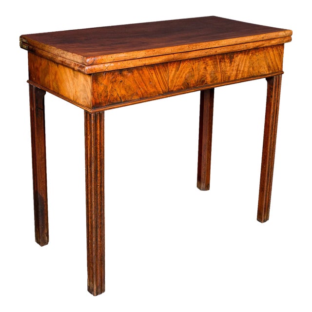 1750's Antique Fold Over Tea Table For Sale