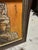 Vintage Orange Asian Painting in Wooden Frame For Sale - Image 4 of 7