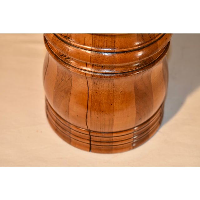 19th Century English Turned Wooden Salt Box For Sale - Image 9 of 10
