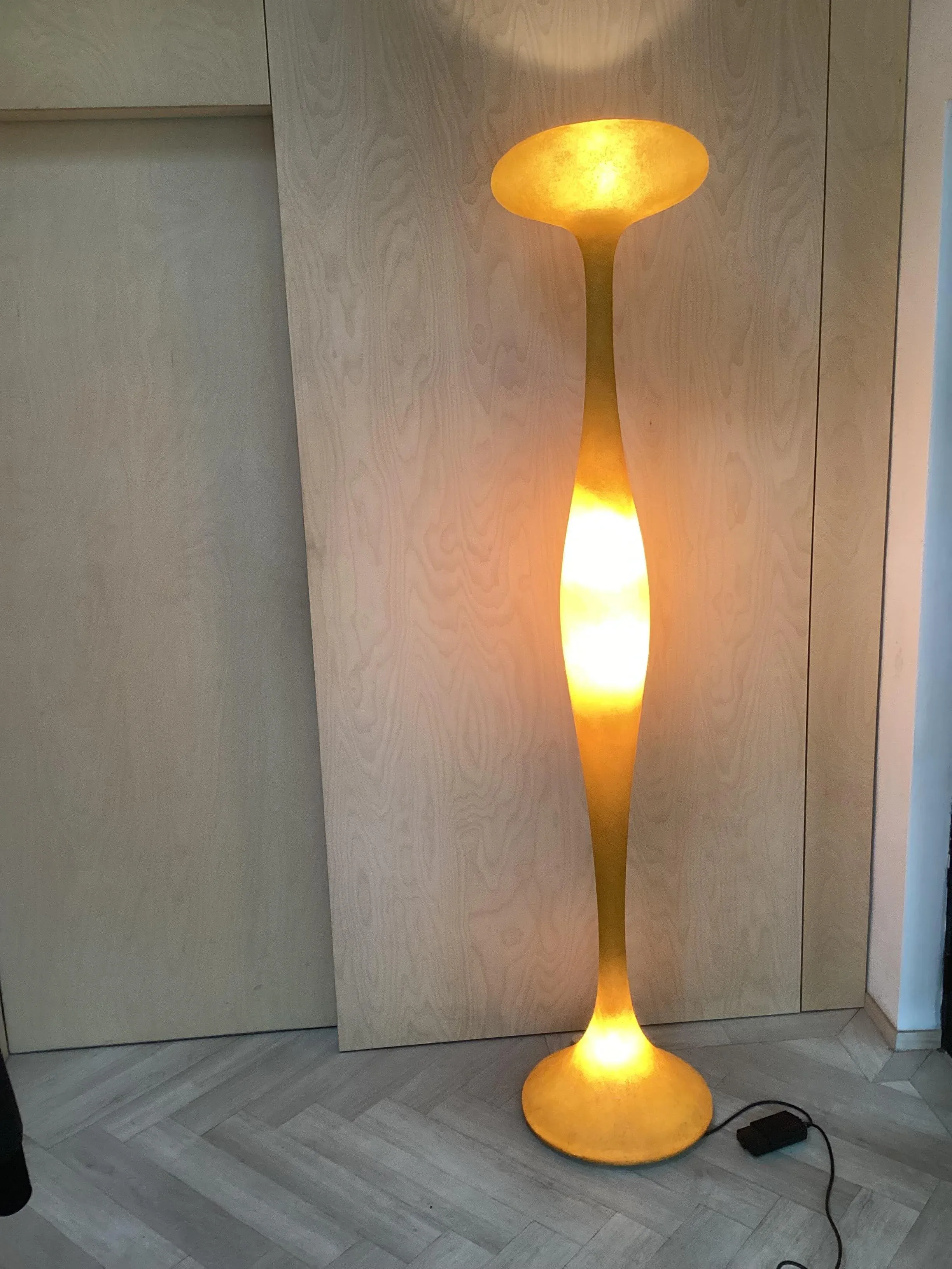 Space Age Fiberglass Orange Floor Lamp from Kundalini Berchicci