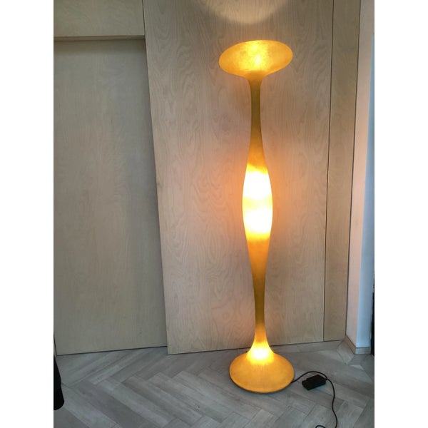 Space Age Fiberglass Orange Floor Lamp from Kundalini Berchicci