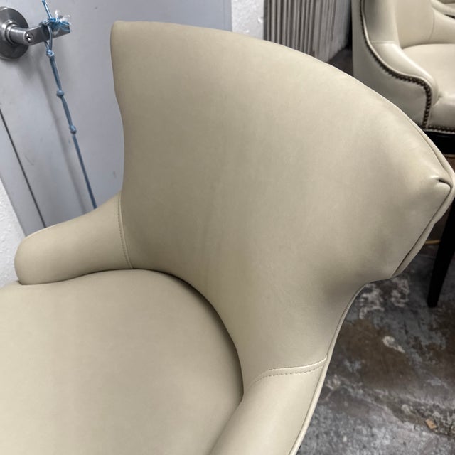Century Furniture Tracy Leather Swivel Bar Stool For Sale - Image 12 of 12