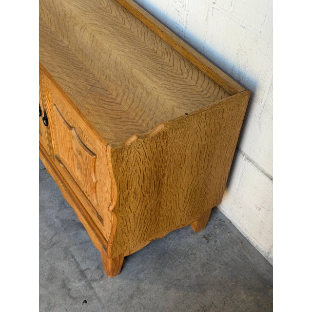 Wood Oak Cabinet in Style of Henning Kjærnulf Denmark Mid-Century Modern 1970s For Sale - Image 7 of 10