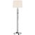 Traditional AERIN by Visual Comfort Signature Olivette 63" Forged Floor Lamp in Aged Iron with Linen Shade For Sale - Image 3 of 3