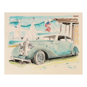 1984 Robert Colborne Rolls Royce Watercolor