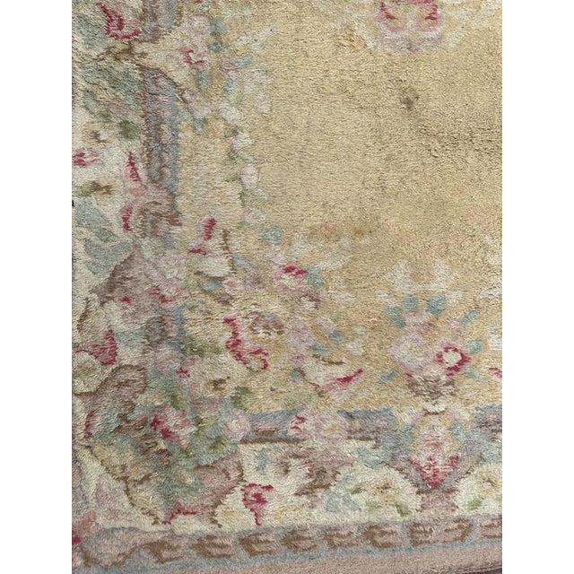 Mid-Century Indian Savonnerie Design Rug, 1950s For Sale - Image 13 of 18