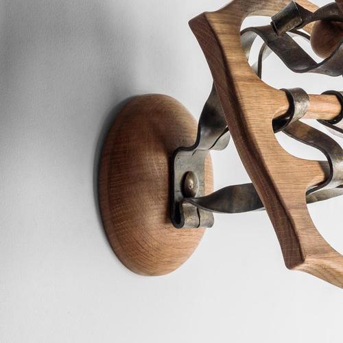 Calvet Hanger in Wood and Metal by Antoni Gaudí For Sale - Image 4 of 7