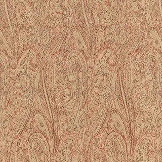 Sample - Schumacher Cameron Wool Paisley Fabric in Clay For Sale