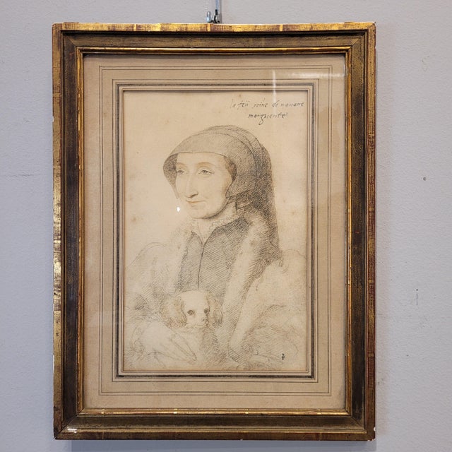 Jean Clouet, La Feü Reine de Navarre Marguerite, 20th Century, LIthograph For Sale - Image 4 of 18