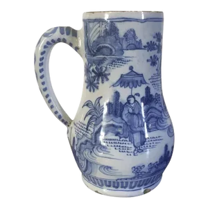 Antique 18th Century English Delft Tin Glaze Earthenware Mug