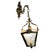 1940s Italian Rococco Style Brass Lantern Hanging Wall Sconce W/ Etched Glass Panels For Sale - Image 4 of 16