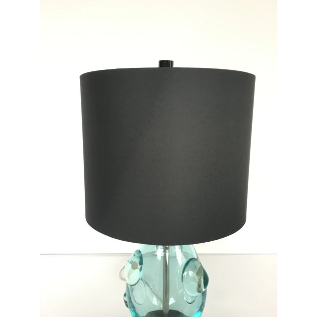 Modern Currey & Co. Modern Aqua Blown Glass Aquaviva Table Lamp For Sale - Image 3 of 5