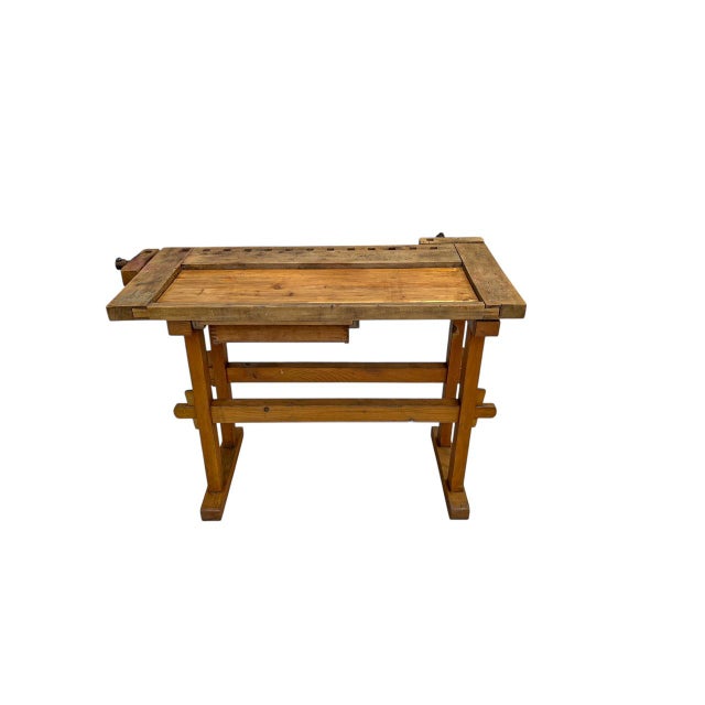 Wood Vintage French Children's Carpenter Workbench, 1950s For Sale - Image 7 of 12