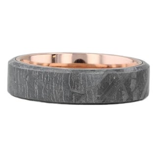 Brilliant Earth Tundra Meteorite Ring 14k Rose Gold Wedding Band Size 9.5 W/ Box For Sale