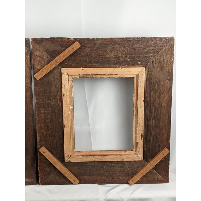 Mid 20th Century Pair of Grand European-Style Carved Giltwood Frames With Acanthus & Floral Scrollwork For Sale - Image 16 of 17