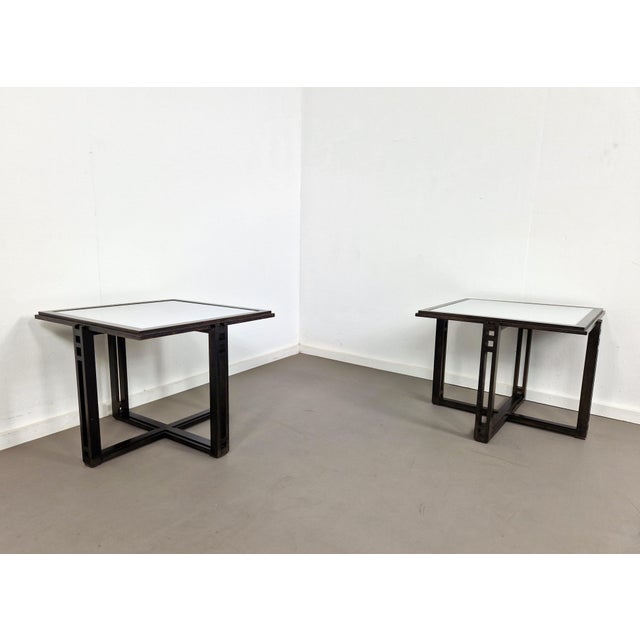 Vintage Galaxy Side Tables by Umberto Asnago for Giorgetti, 1980s, Set of 2 For Sale - Image 9 of 12