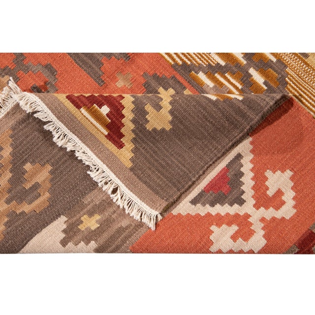 Contemporary 21st Century Modern Kilim Rug 4 '9'' X 6' 8'' For Sale - Image 3 of 13