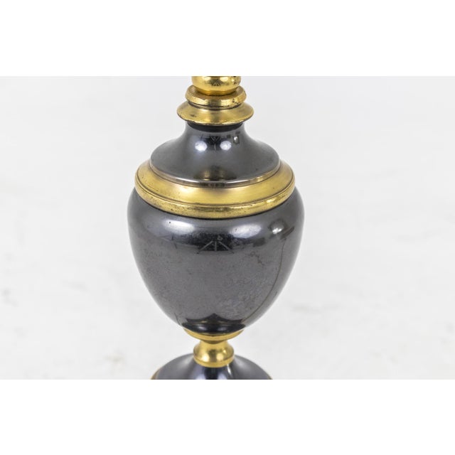 Table Lamps in Gilt and Metallic Grey Bronze, 1970s, Set of 2 For Sale - Image 3 of 6