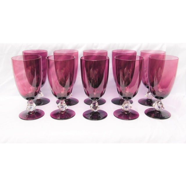 Vintage Amethyst Colored Water Glasses Set of 10 Chairish
