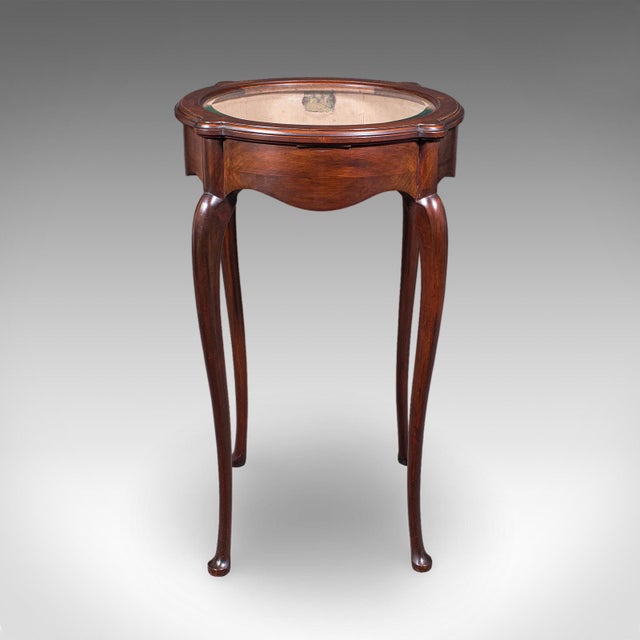 Small Antique Bijouterie Table, English, Glass Display Case, Edwardian, c.1905 For Sale - Image 6 of 12