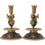 French 19th C Ormolu Bronze Candlesticks Grotesque Masks Putti Revival 2pc 8.5" For Sale - Image 4 of 15