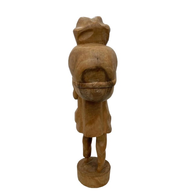 Early 20th Century Vintage Wooden Hand-Carved Wooden Pilgrim, Beggar For Sale - Image 5 of 12