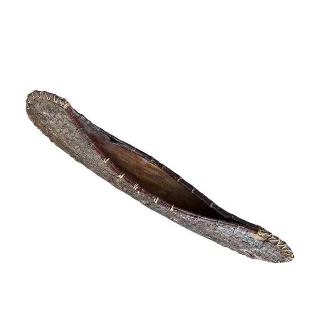 Adirondack Style Bark Canoe for Display For Sale - Image 10 of 10